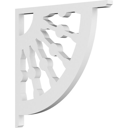 Ekena Millwork Classic Wagon Wheel Architectural Grade PVC Bracket, 5/8"W X 10"D X 10"H BKTP01X10X10CW